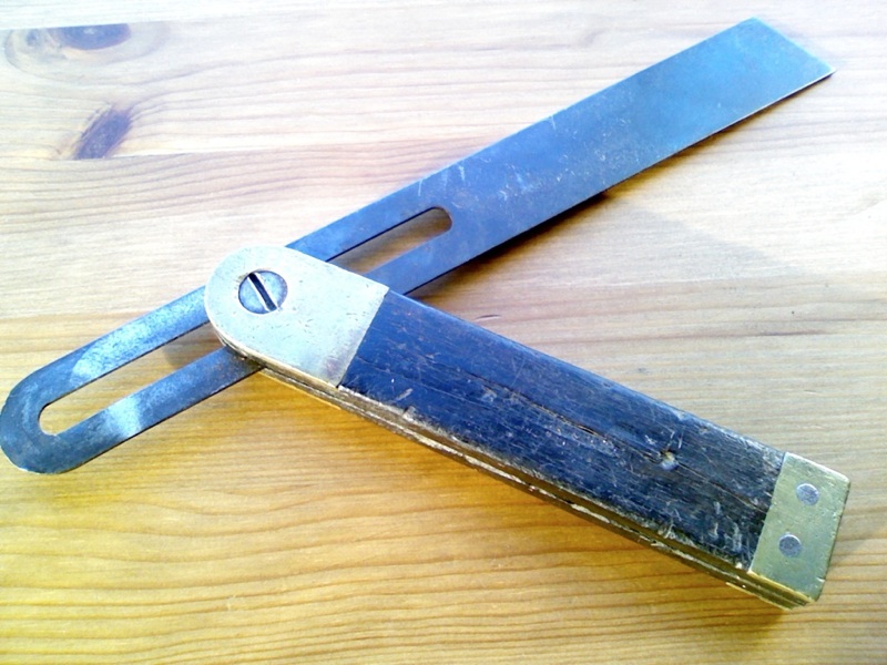 Antique Brass Metal Wood Angle Measuring Tool | eBay