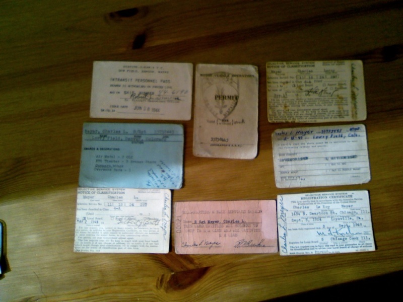 WWII 1950s Wallet with 25 Military Cards Charles Meyer  